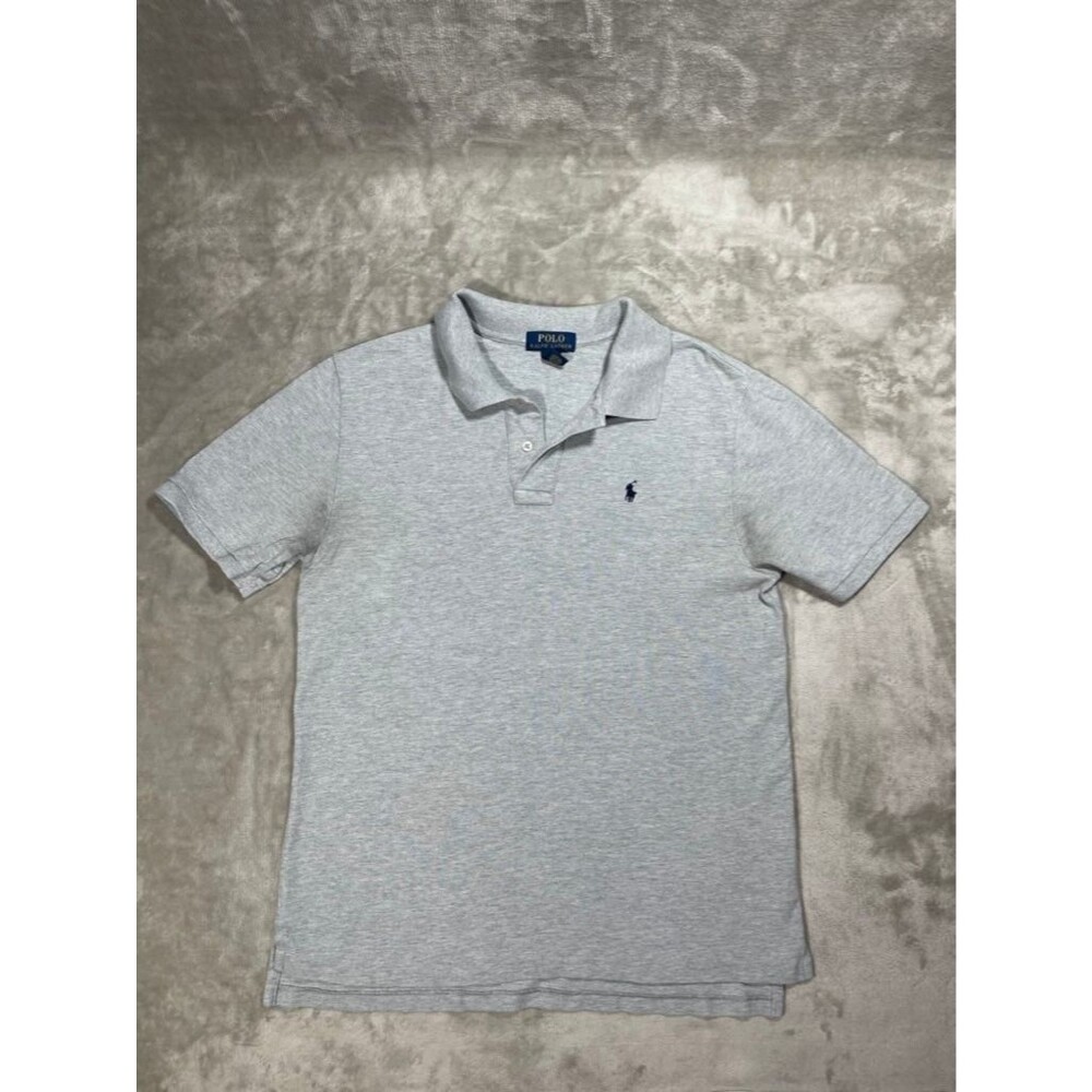Polo Ralph Lauren Polo Shirt Boys XL Extra Large (18-20)Gray Cotton Short Sleeve